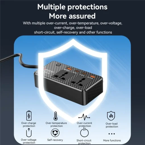 Inversor multifuncional para carro Yesido VC07 200W AC220V - Image 8